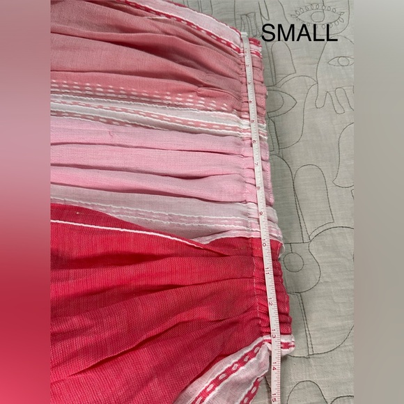 Lemlem Eshal Tiered Embroidered Cotton Gauze Maxi Dress Pink NWT XS or S Resort - Picture 9 of 15